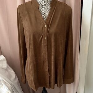 Chico's Brown Button Down Shirt